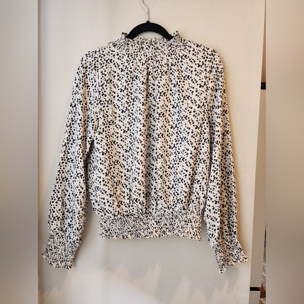 THML Black and White blouse -Medium